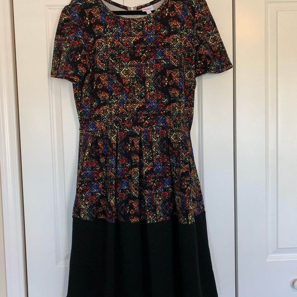 LuLaRoe 2X Dipped Amelia Dress